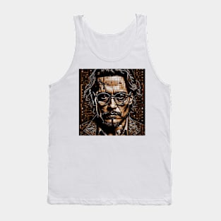 [AI Art] Johnny Depp, Optical Art Style Tank Top